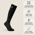 Alpaca Compression Socks - Black